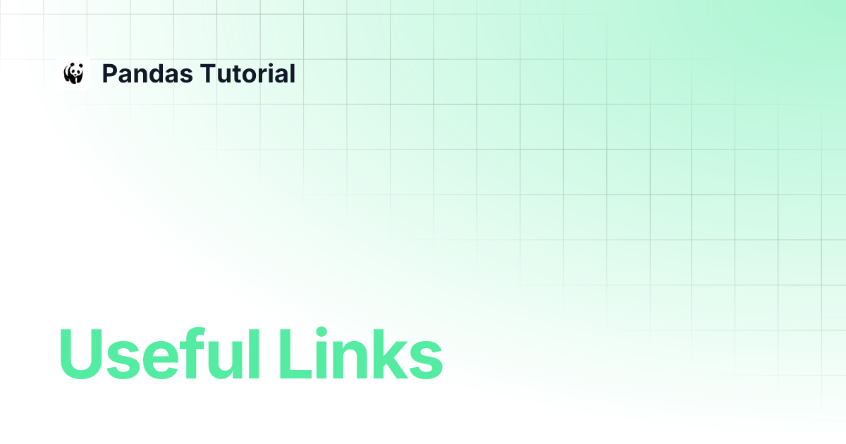 useful-links-pandas-tutorial